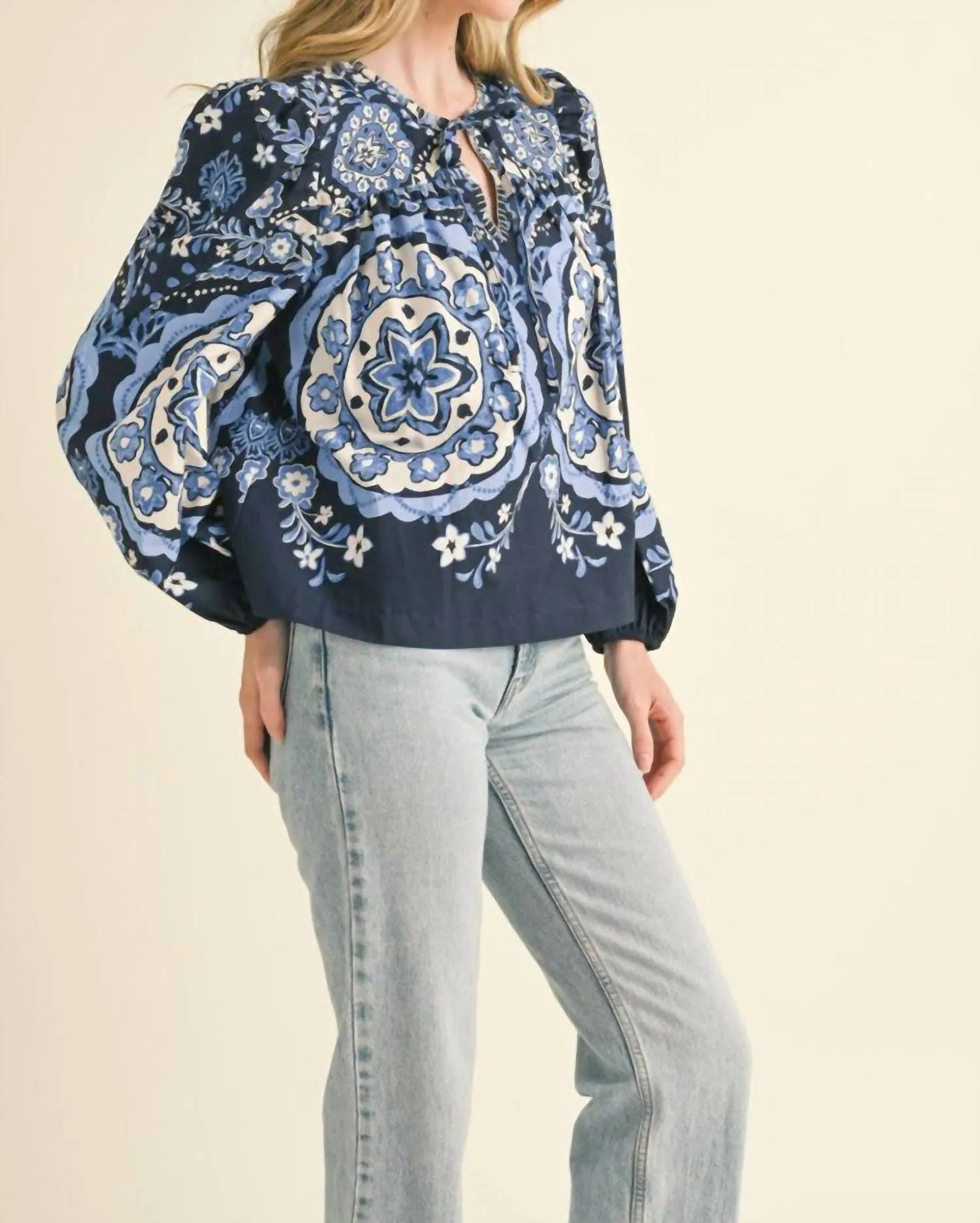 &Merci - Medallion Peasant Top