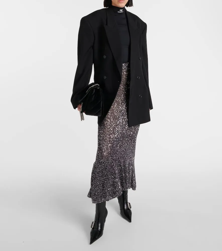 Balenciaga Cinched double-breasted wool blazer