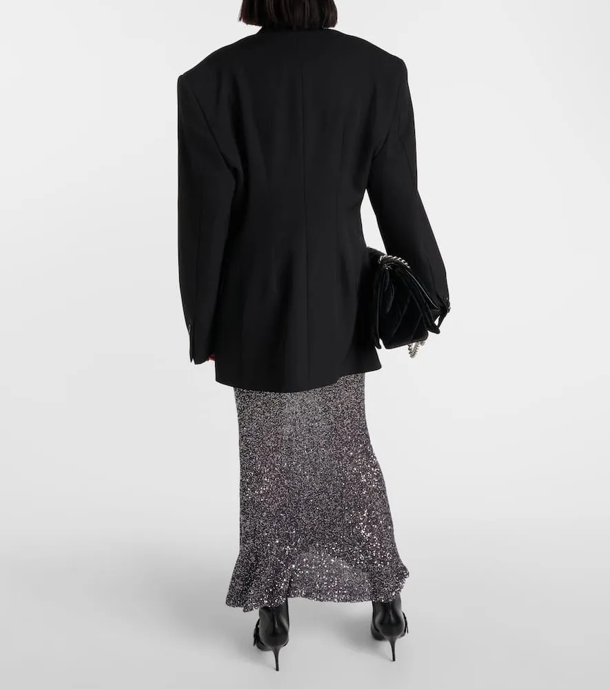 Balenciaga Cinched double-breasted wool blazer