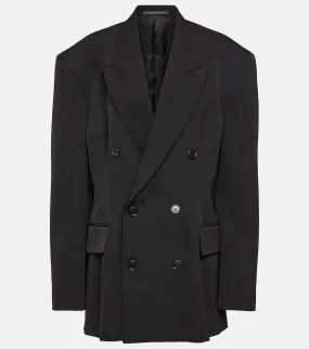 Balenciaga Cinched double-breasted wool blazer