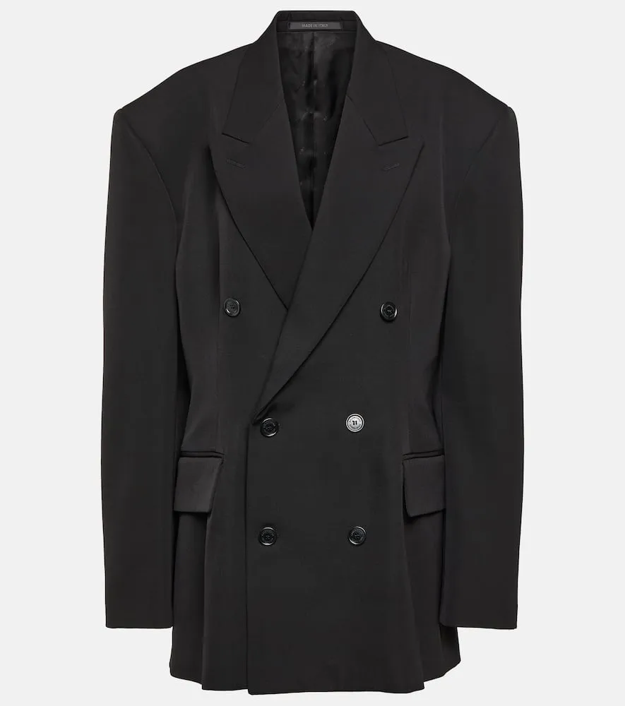 Balenciaga Cinched double-breasted wool blazer