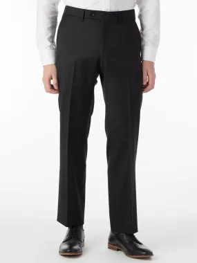 Ballin Houston Super 130s Modern Flat Front Pant in Black