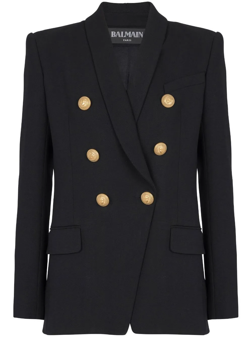 Balmain Double Breasted Blazer Black