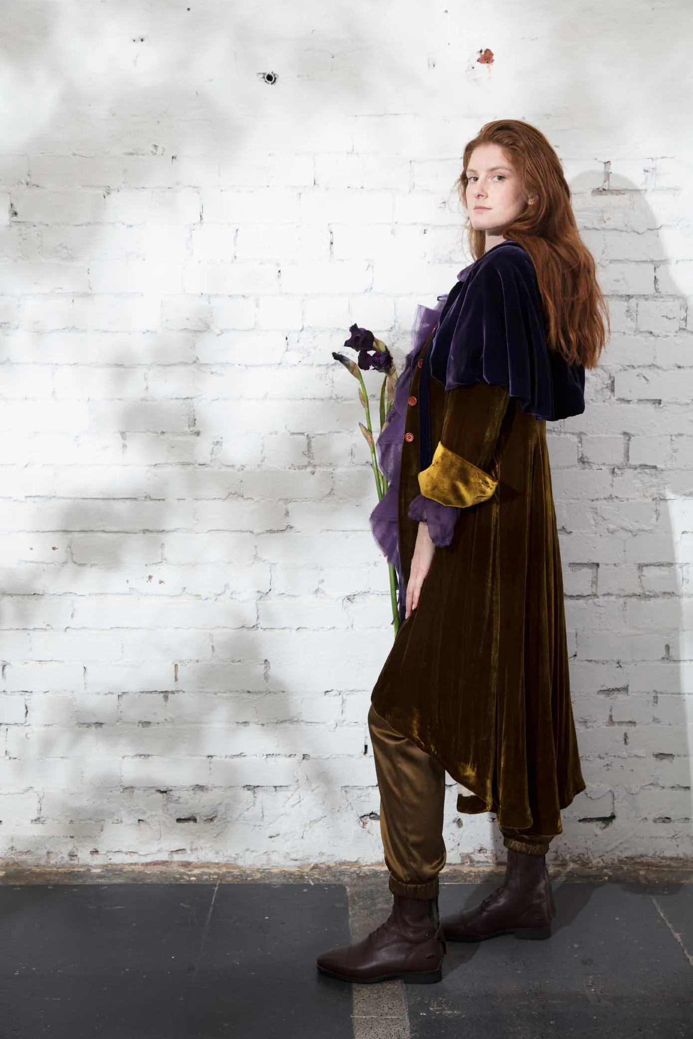 cocoon capelet (Silk Velvet) - Ultra Violet