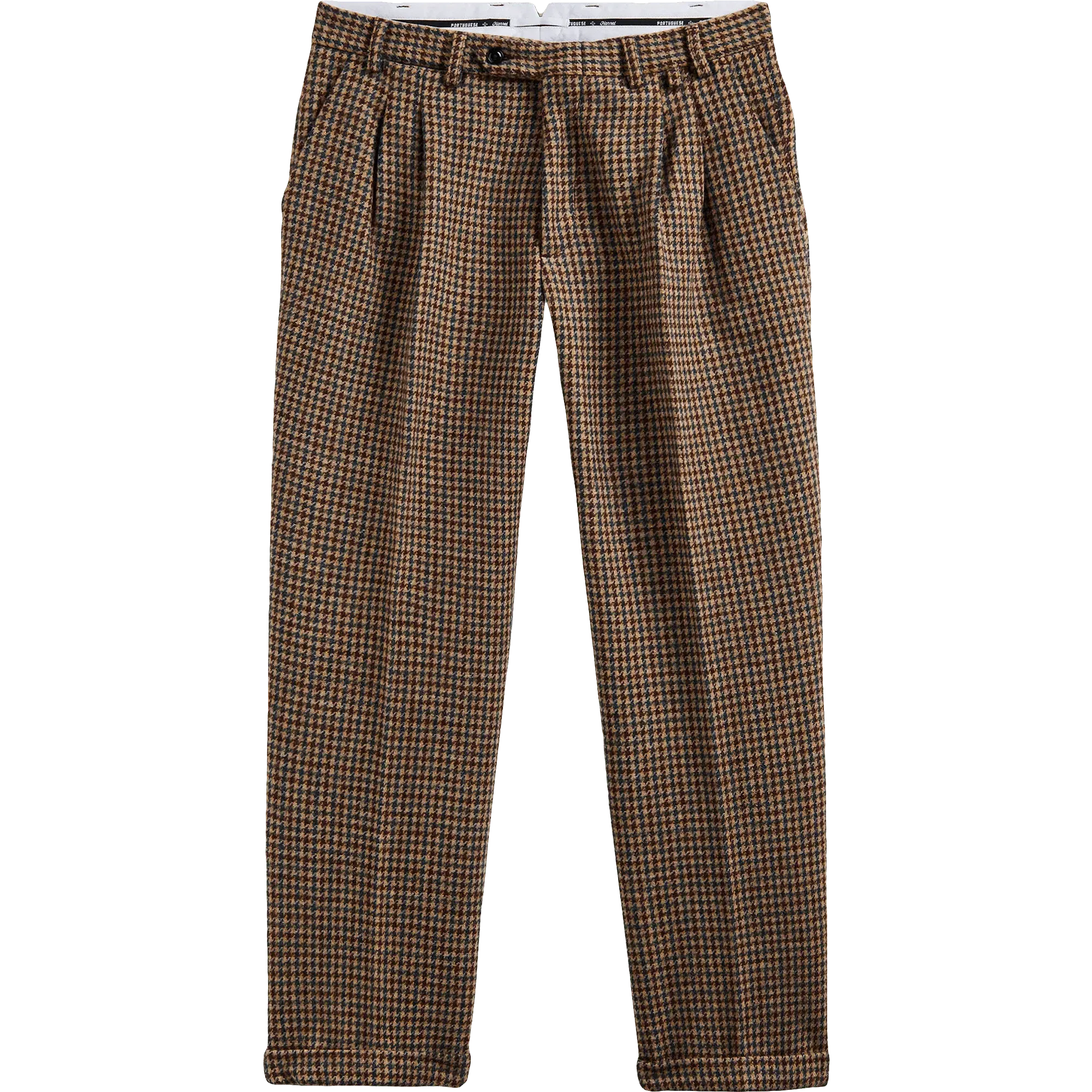 Double Pleat Trousers - Pied Poule