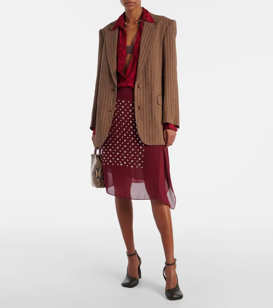 Dries Van Noten Striped linen-blend blazer