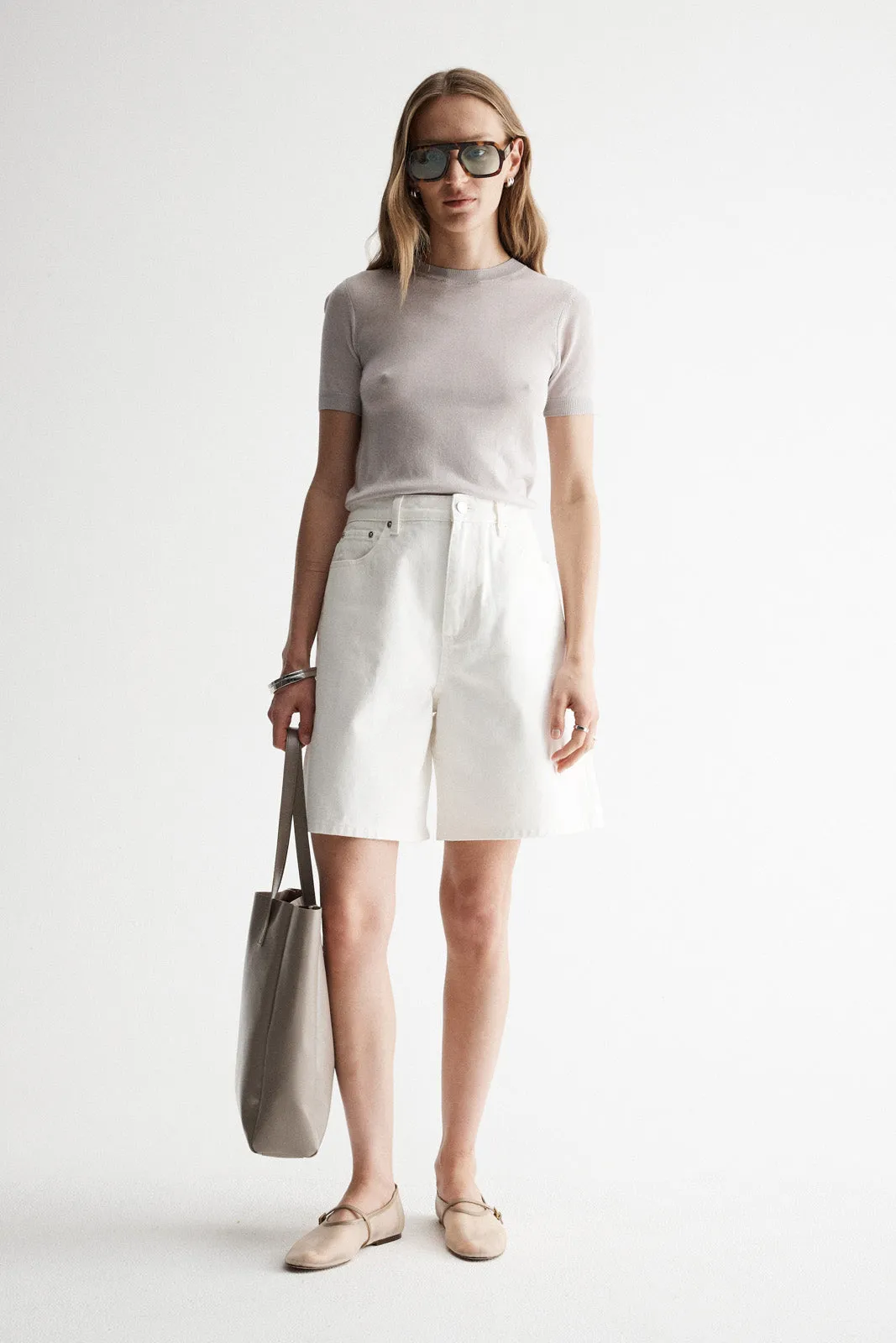 Elka Collective 'Sandy Knit Tee' - Stone