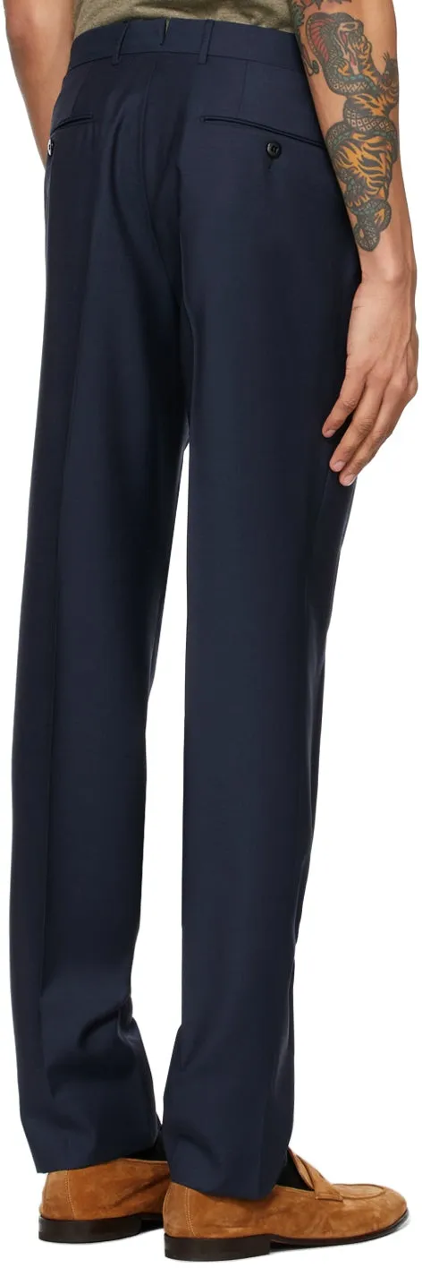 Ermenegildo Zegna Navy EZ Dress Trousers