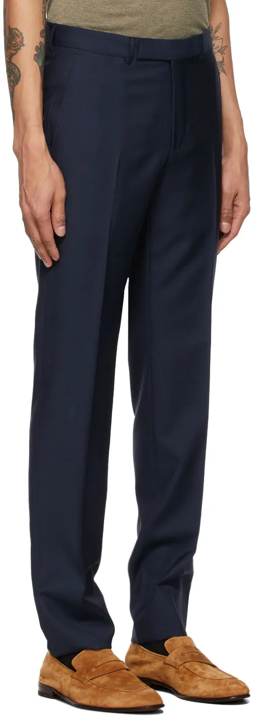 Ermenegildo Zegna Navy EZ Dress Trousers