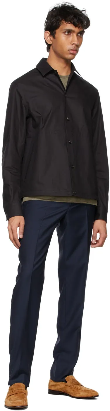 Ermenegildo Zegna Navy EZ Dress Trousers