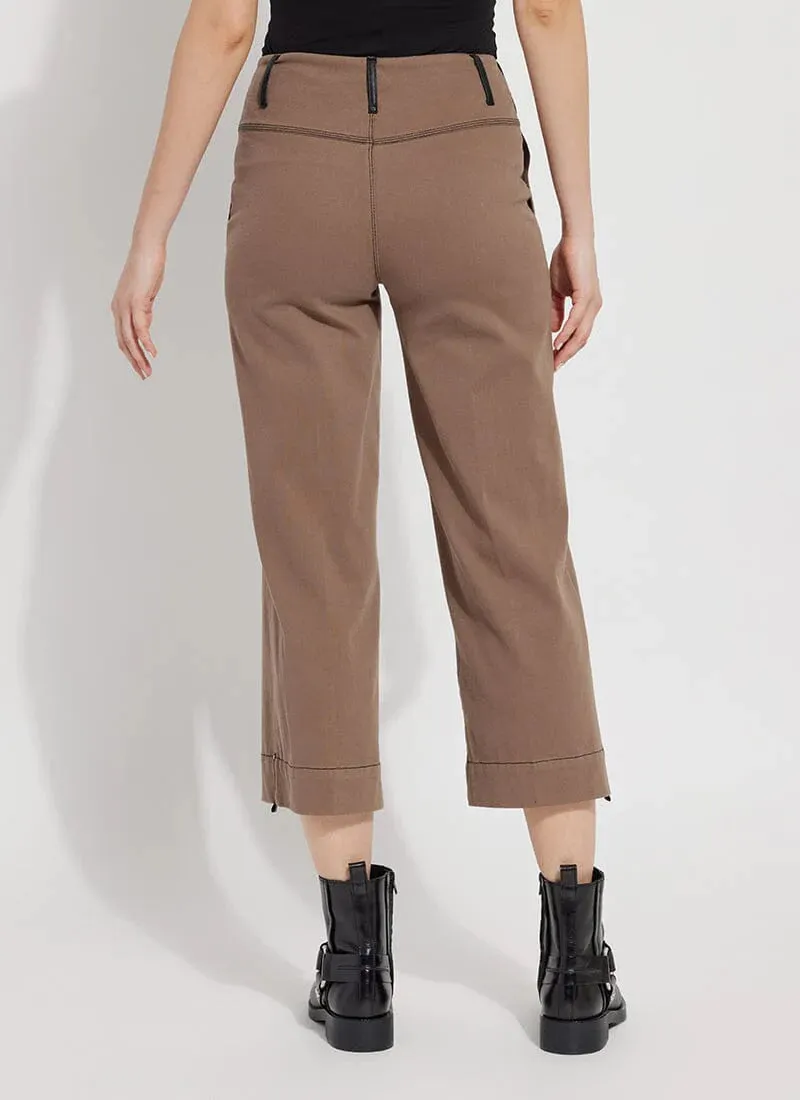 Frances Wide Leg Crop - Cold Chestnut