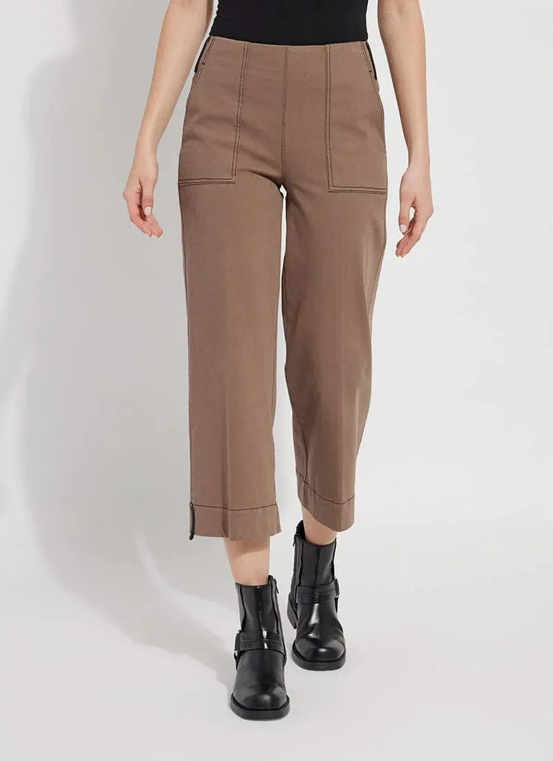 Frances Wide Leg Crop - Cold Chestnut