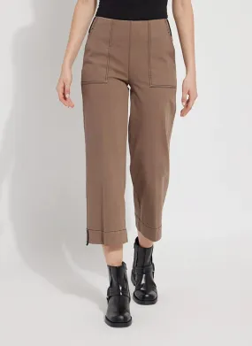 Frances Wide Leg Crop - Cold Chestnut