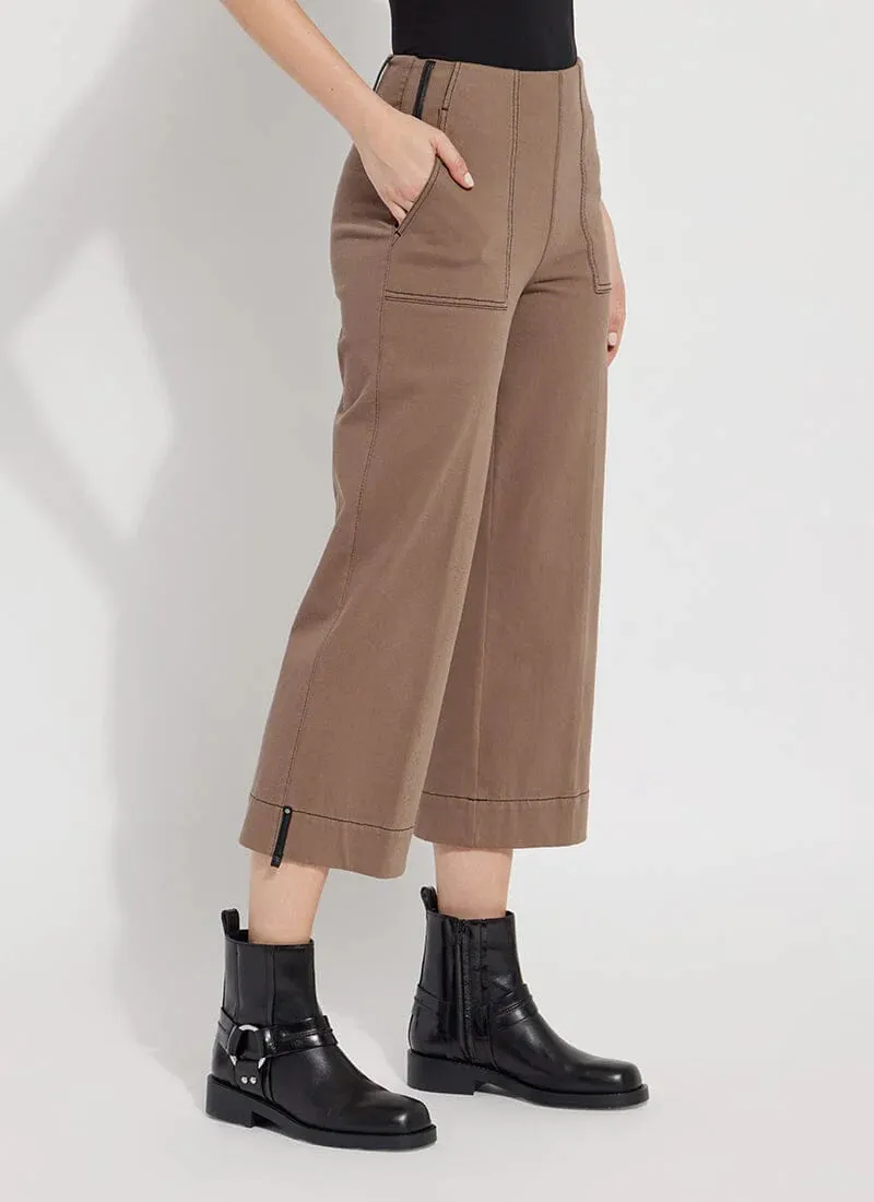 Frances Wide Leg Crop - Cold Chestnut