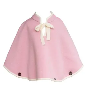 Marae Girls Cape - Rose Pink with Winter White Trim