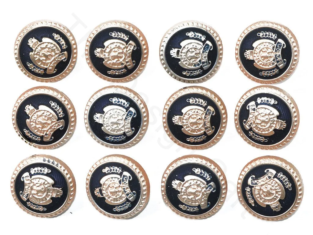 Navy Blue Golden Royal Acrylic Coat Buttons