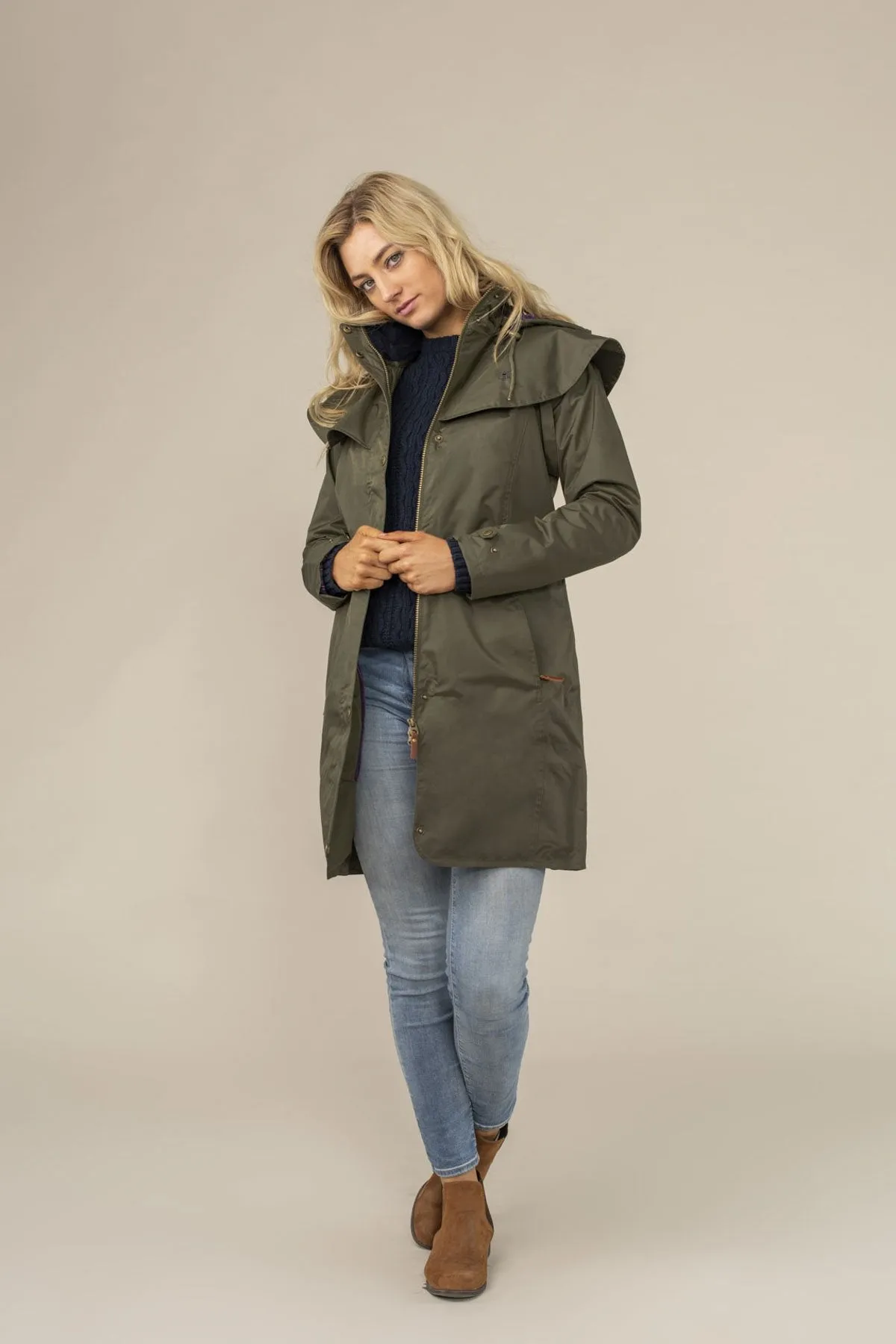 Outrider 3/4 Length Waterproof Raincoat - Ladies