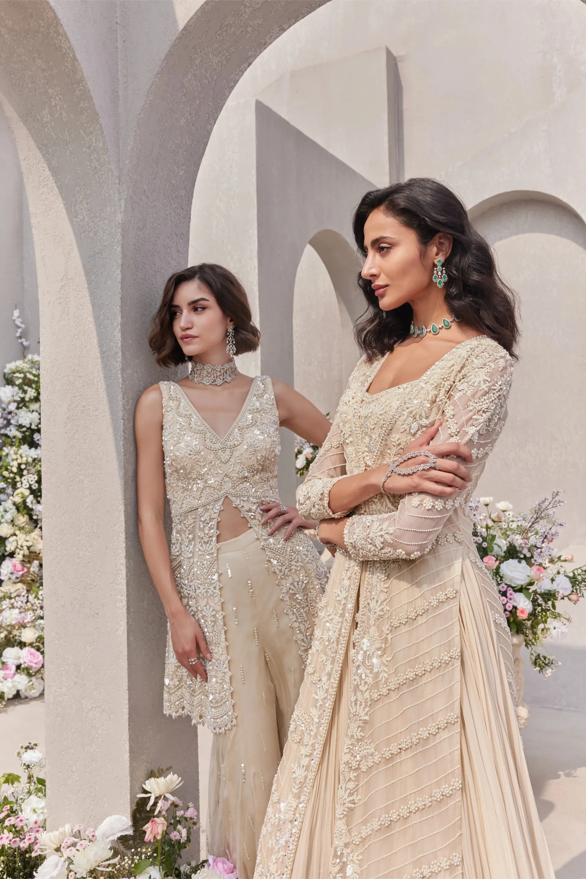 Peplum And Sharara Set